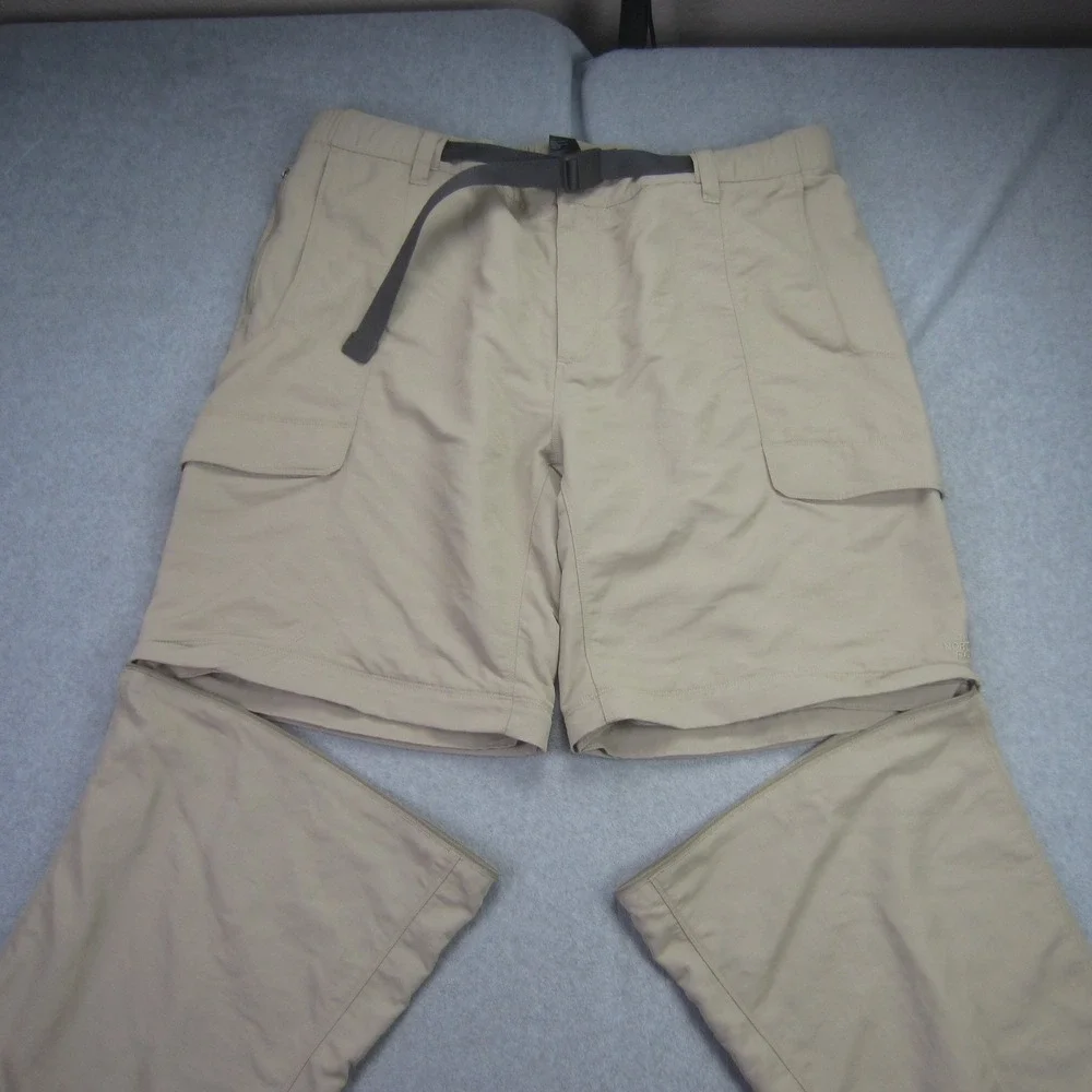 The North Face Pants Mens XXL Khaki Tan Convertible Nylon Zip‎ Ankle Hiking
